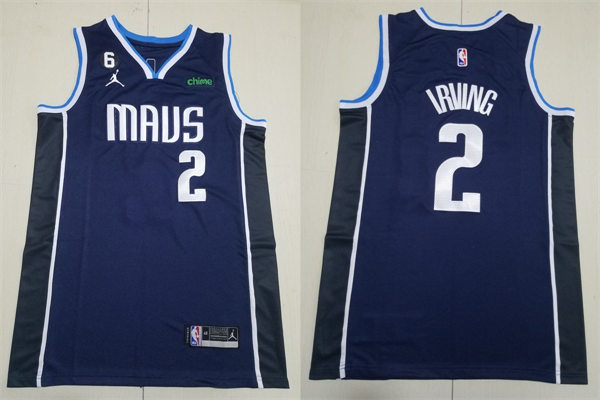 Men's Dallas Mavericks #2 Kyrie Irving Nike 2022-23 Navy Statement Edition Player Jersey