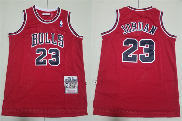 Youth Chicago Bulls #23 Michael Jordan Red 1997-98 Hardwood Classics Throwback Jersey