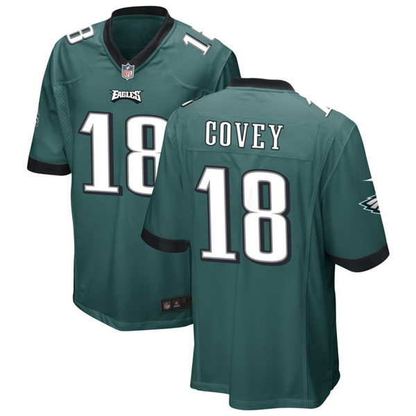 Mens Philadelphia Eagles #18 Britain Covey Nike Midnight Green Vapor Limited Player Jersey