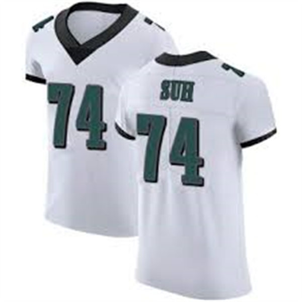Mens Philadelphia Eagles #74 Ndamukong Suh Nike White Vapor Limited Player Jersey