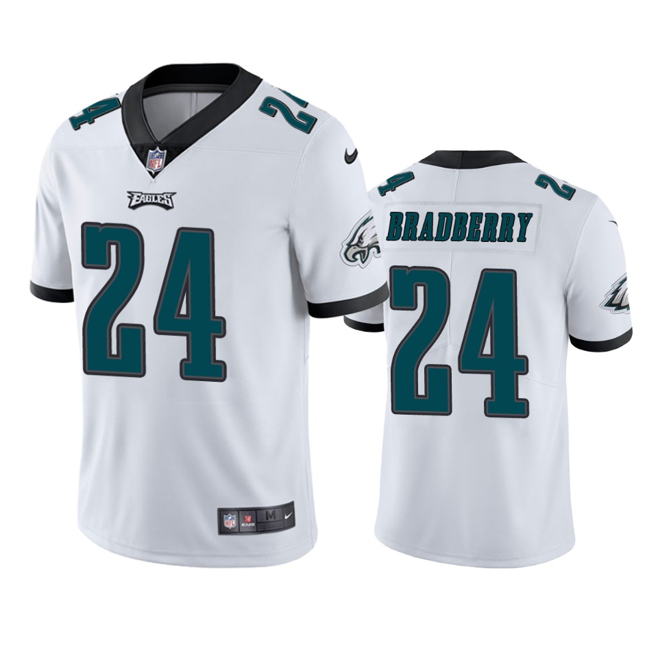 Mens Philadelphia Eagles #24 James Bradberry Nike White Vapor Limited Player Jersey