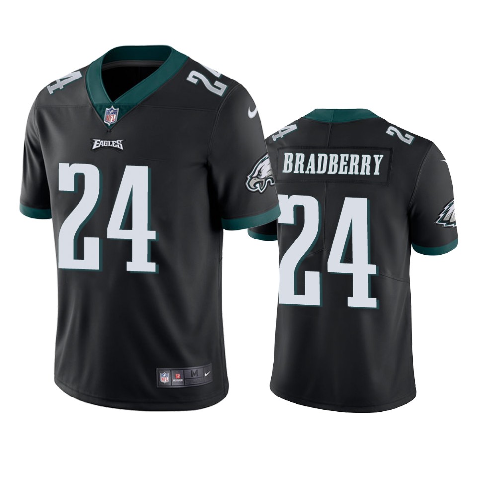 Mens Philadelphia Eagles #24 James Bradberry Nike Black Vapor Limited Player Jersey