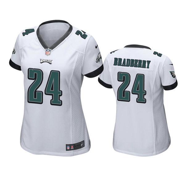Womens Philadelphia Eagles #24 James Bradberry Nike White Limited Jersey