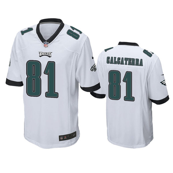 Youth Philadelphia Eagles #81 Grant Calcaterr Nike White Limited Jersey