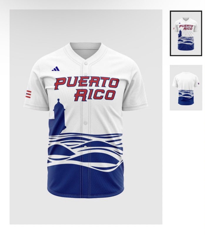Mens Youth Puerto Rico Custom White 2023 World Baseball Classic Jersey
