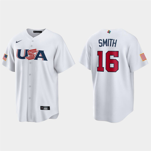 Mens Youth USA #16 Will Smith 2023 World Baseball Classic Replica Jersey - White