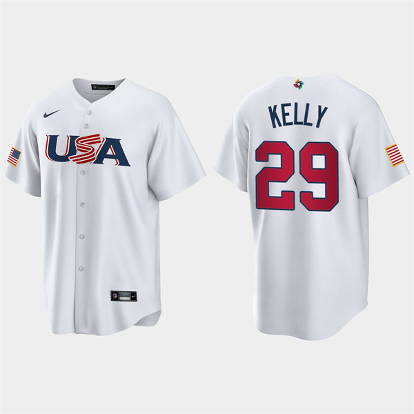 Mens Youth USA #29 Merrill Kelly 2023 World Baseball Classic Replica Jersey - White