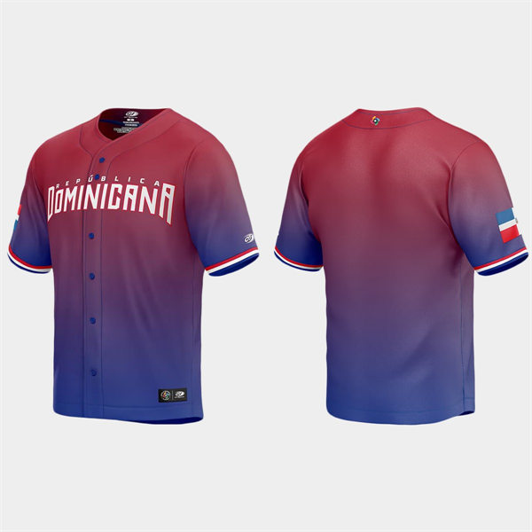 Mens Youth Dominican Republic Custom 2023 World Baseball Classic Jersey - Red