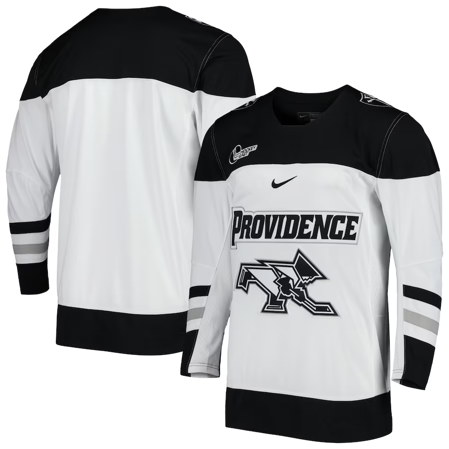 Mens Youth Providence Friars Blank Nike Replica Nike White College Hockey Game Jersey