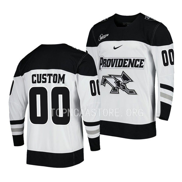Mens Youth Providence Friars Custom Nike White College Hockey Game Jersey