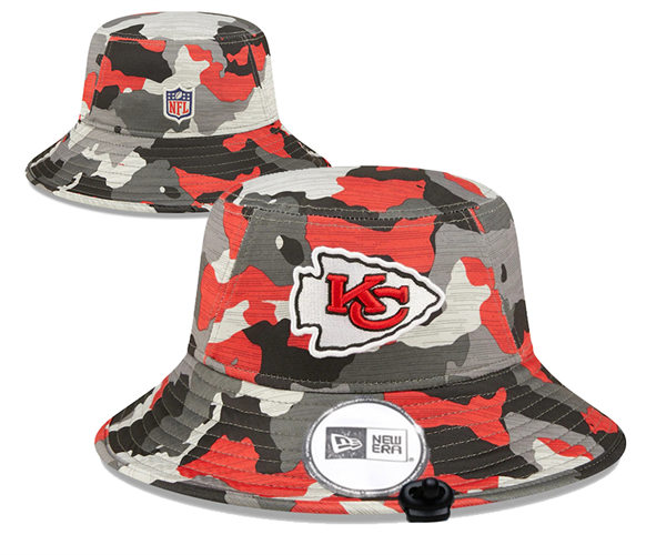 NFL Kansas City Chiefs Camo Red Bucket Hat YD2322411 (1)