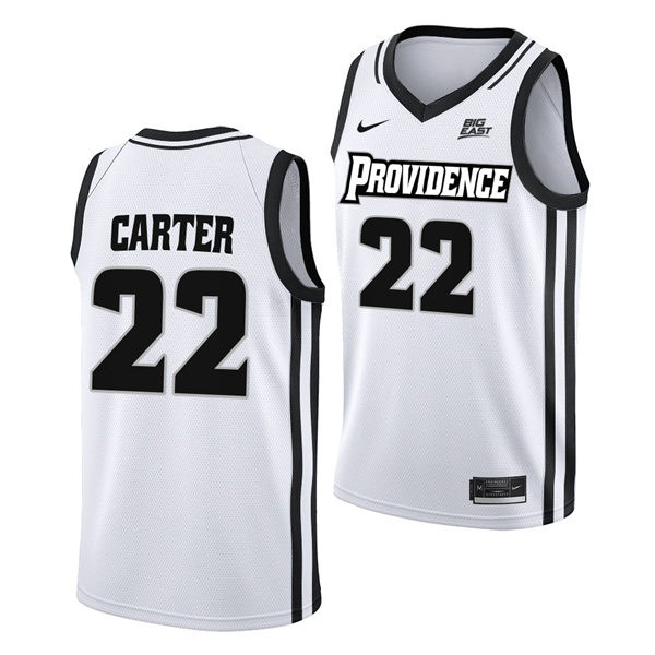 Mens Youth Providence Friars #22 Devin Carter Nike 2023 White College Basketball Game Jersey