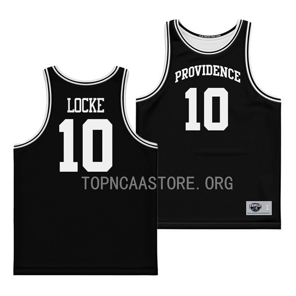 Mens Youth Providence Friars #10 Noah Locke Nike 2023 Black College Basketball Game Jersey (1)