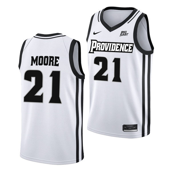 Mens Youth Providence Friars #21 Clifton Moore Nike 2023 White College Basketball Game Jersey
