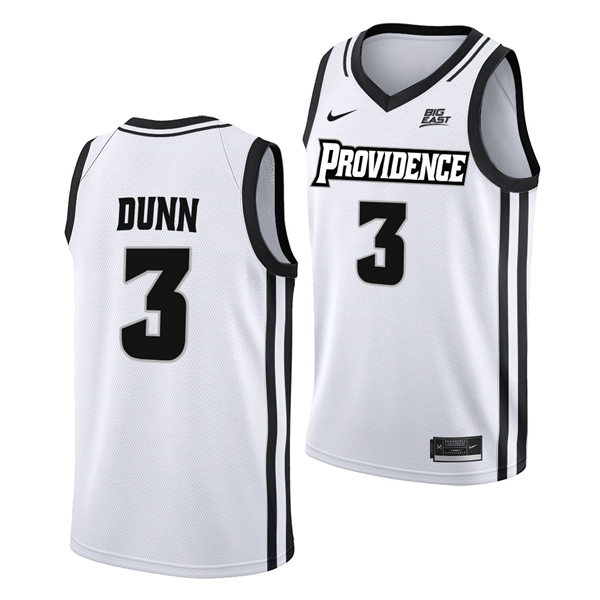 Mens Youth Providence Friars #3 Kris Dunn Nike 2023 White College Basketball Game Jersey