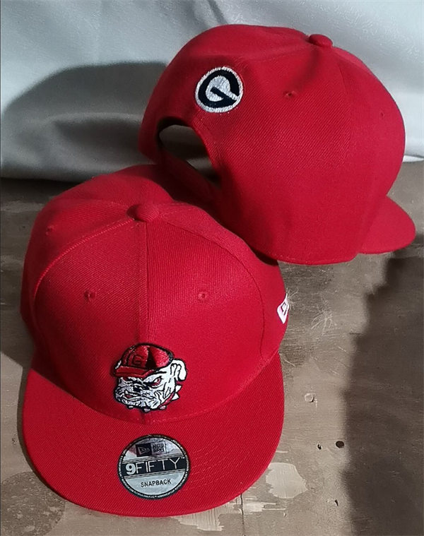 Georgia Bulldogs Embroidered Red Snapback Caps GS23224 (5)
