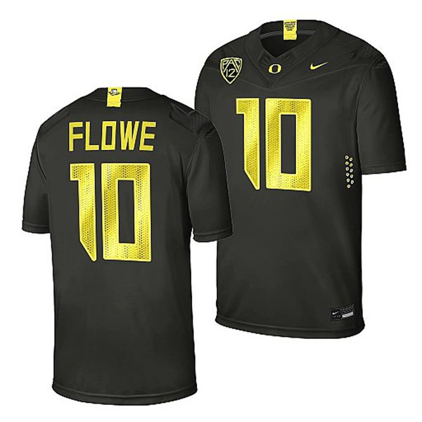 Mens Youth Oregon Ducks #10 Justin Flowe Nike Alternate College Football Game Jersey - Sequoia