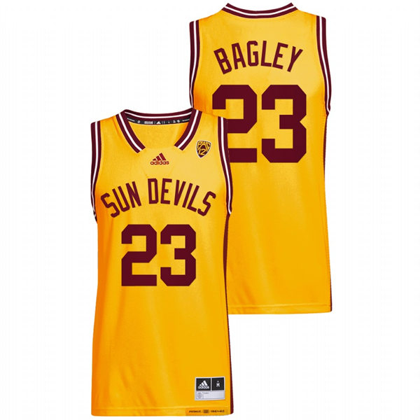 Mens Youth Arizona State Sun Devils #23 Marcus Bagley Nike 2022 Gold Reverse College Basketball Retro Jersey