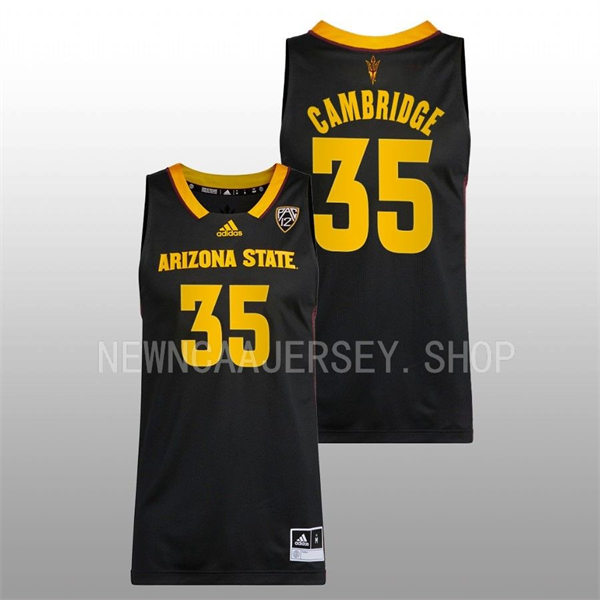 Mens Youth Arizona State Sun Devils #35 Devan Cambridge Nike Black 2022-23 Swingman College Basketball Game Jersey