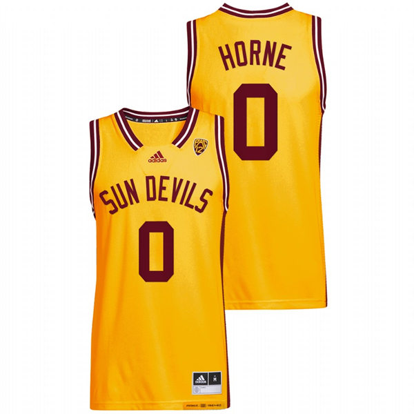 Mens Youth Arizona State Sun Devils #0 DJ Horne Nike 2022 Gold Reverse College Basketball Retro Jersey