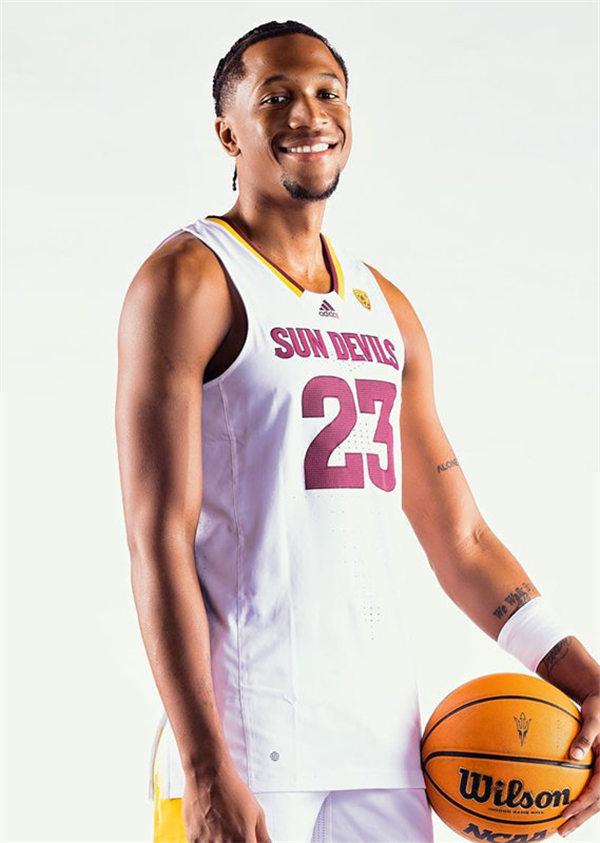 Mens Youth Arizona State Sun Devils #23 Marcus Bagley 2022 White College Basketball Game Jersey