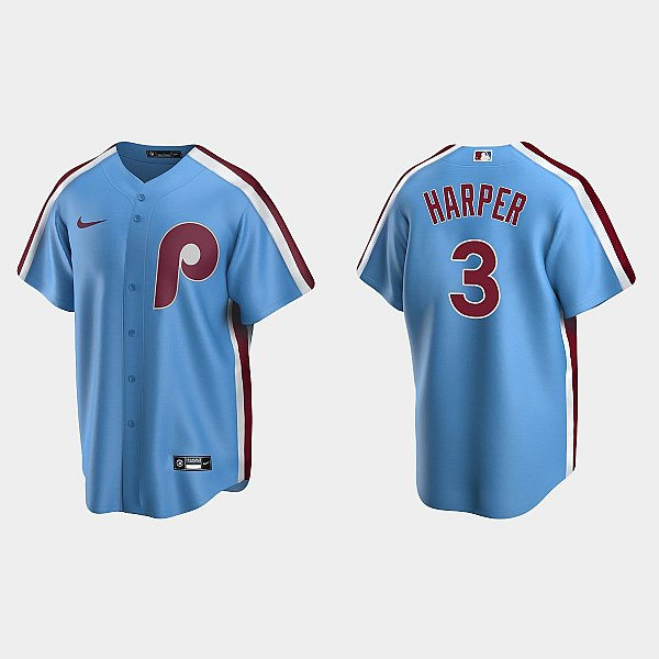 Youth Philadelphia Phillies #3 Bryce Harper Nike Light Blue Alternate Jersey