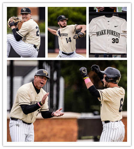 Mens Youth Wake Forest Demon Deacons Custom Nike Yellow Wake Forest College Baseball Game Jersey