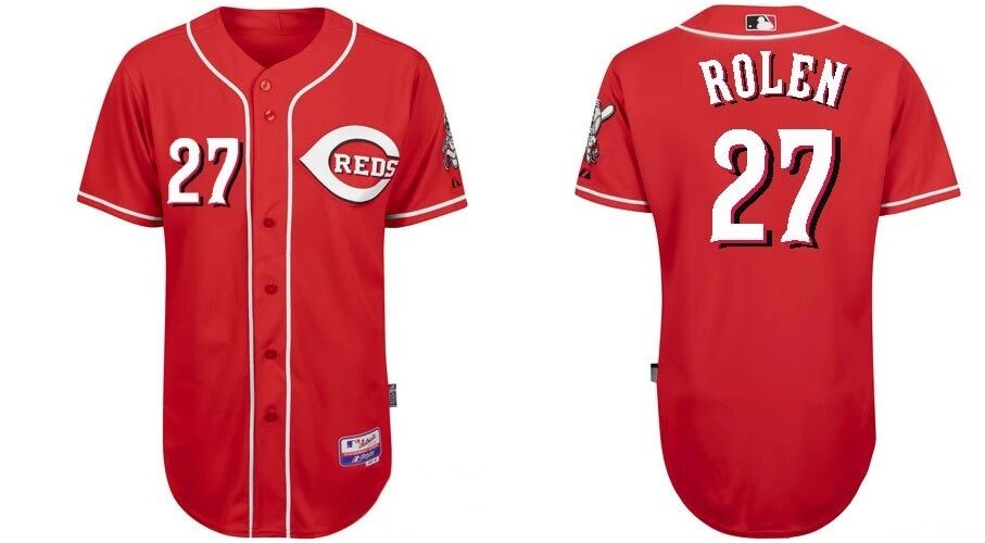 Mens Youth Cincinnati Reds #27 Scott Rolen Majestic 2011 Red Jersey