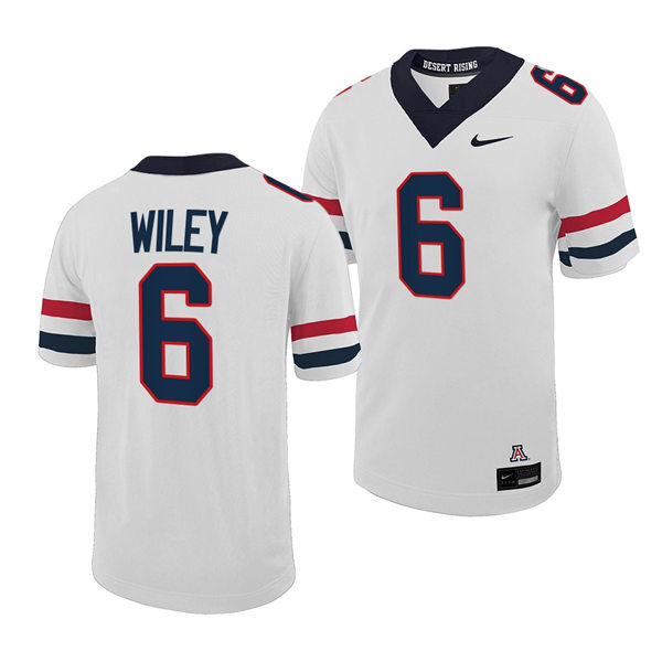 Mens Youth Arizona Wildcats #6 Michael Wiley Nike White 2022 College Football Game Jersey 