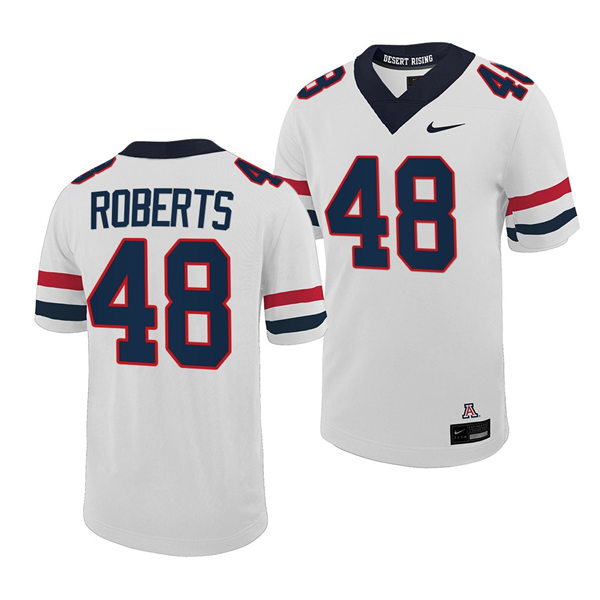 Mens Youth Arizona Wildcats #48 Jerry Roberts Nike White 2022 College Football Game Jersey 