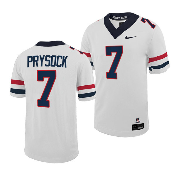 Mens Youth Arizona Wildcats #7 Ephesians Prysock Nike White 2022 College Football Game Jersey 