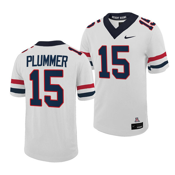 Mens Youth Arizona Wildcats #15 Will Plummer Nike White 2022 College Football Game Jersey 