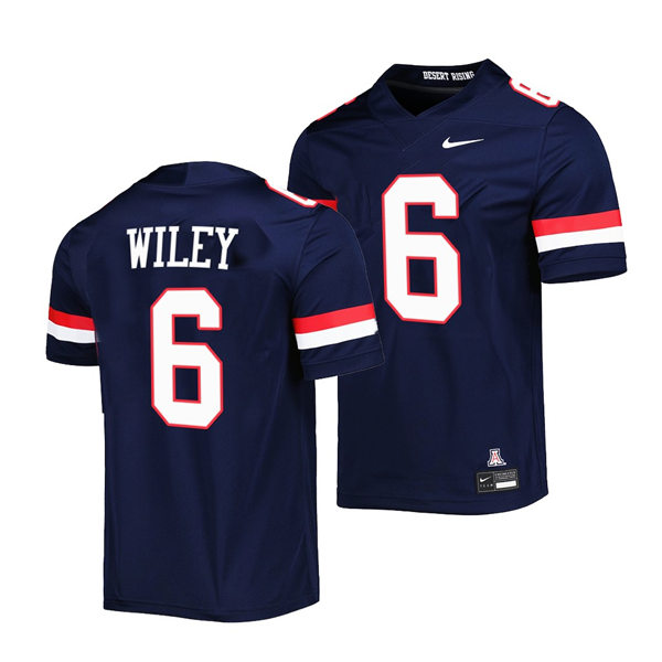 Mens Youth Arizona Wildcats #6 Michael Wiley Nike 2022 College Football Game Jersey Navy