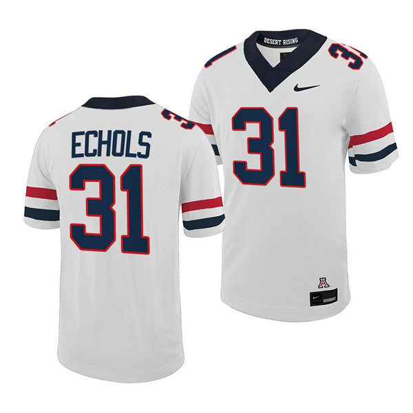 Mens Youth Arizona Wildcats #31 Hunter Echols Nike White 2022 College Football Game Jersey 