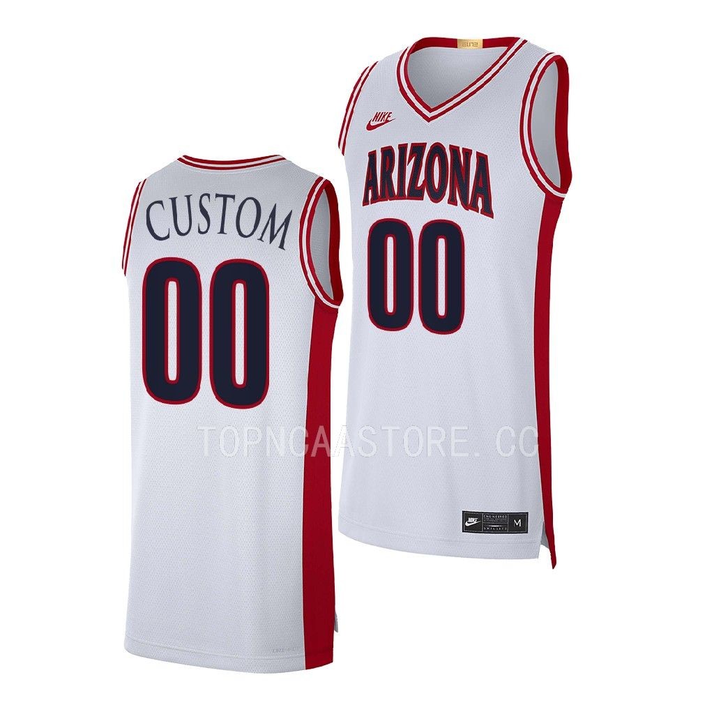 Mens Youth Arizona Wildcats Custom 2023 White Basketball Limited Retro Jersey