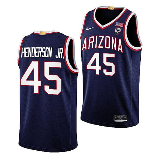 Mens Youth Arizona Wildcats #45 Cedric Henderson Jr. Nike Navy 2022-23 College Basketball Game Jersey