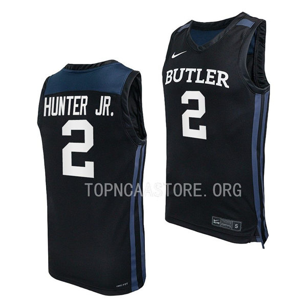 Mens Youth Butler Bulldogs #2 Eric Hunter Jr. Nike Black College Basketball Game Jersey