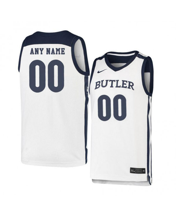 Mens Youth Butler Bulldogs Custom Nike White College Basketball Game Jersey