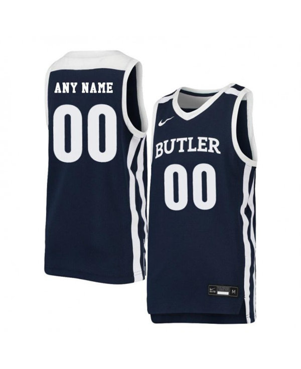 Mens Youth Butler Bulldogs Custom Nike Navy College Basketball Game Jersey