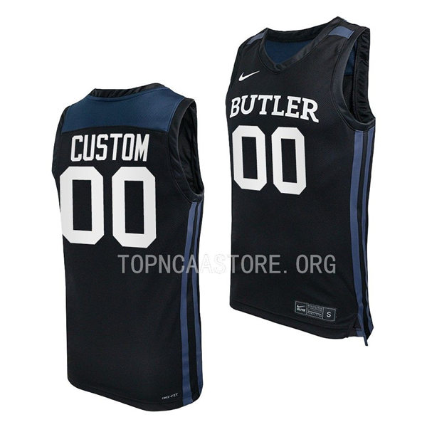 Mens Youth Butler Bulldogs Custom Nike Black College Basketball Game Jersey
