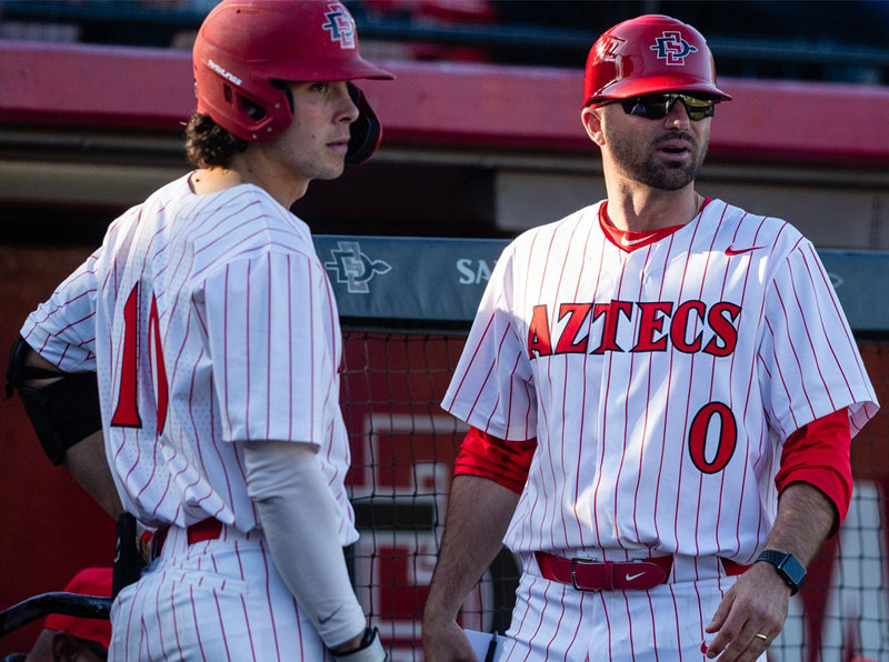 Mens Youth San Diego State Aztecs Custom Nike White Pinstripe College Baseball Game Jersey