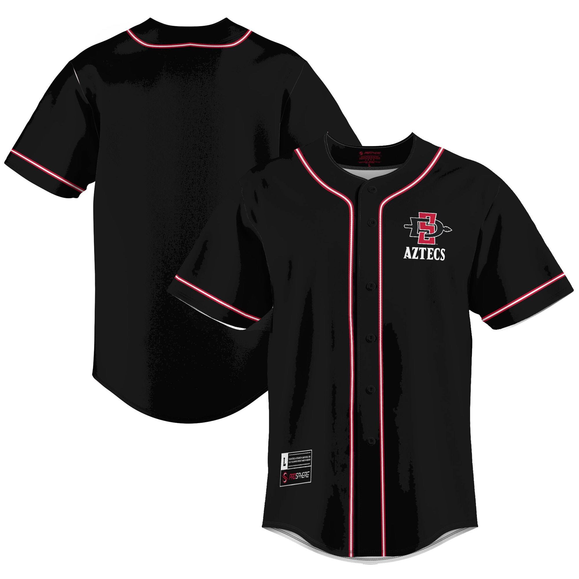 Mens Youth San Diego State Aztecs Custom Nike Black College Baseball Game Jersey