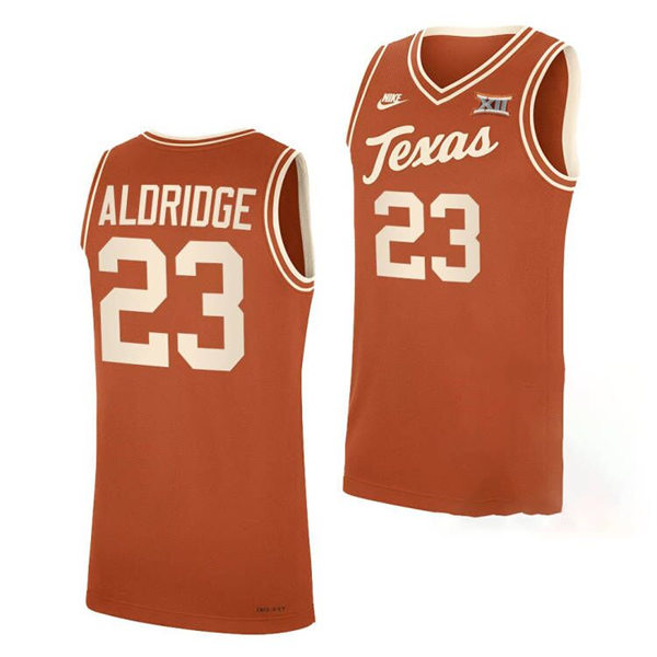 Mens Youth Texas Longhorns #23 LaMarcus Aldridge Nike Orange Team Classic Basketball Jersey