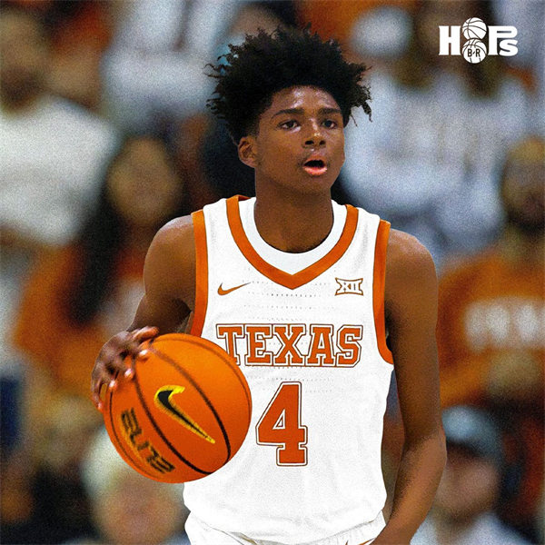 Mens Youth Texas Longhorns #4 AJ Johnson 2023 White College Basketball Game Jersey