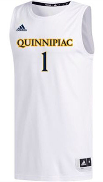 Mens Youth Quinnipiac Bobcats Custom White College Basketball Swingman Jersey