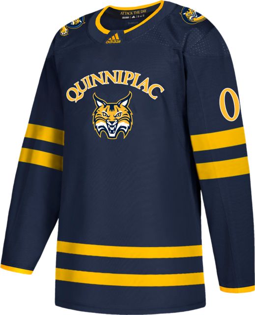 Mens Youth Quinnipiac Bobcats Custom Adidas Navy College Basketball Game Jersey