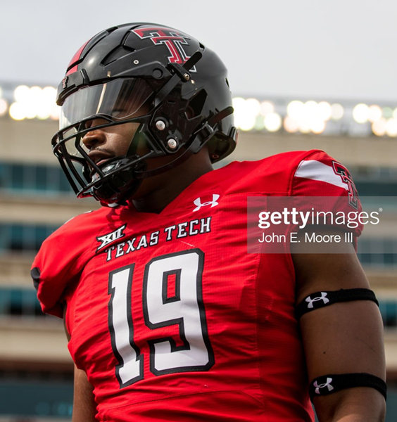 Mens Youth Texas Tech Red Raiders #19 Tyree Wilson 2022 Red College Football Game Jersey