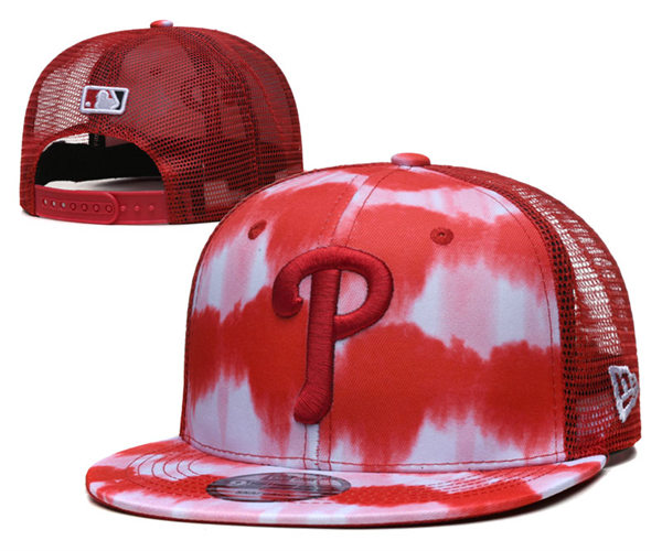 MLB Philadelphia Phillies embroidered Snapback Caps Red  YD233101 (1)