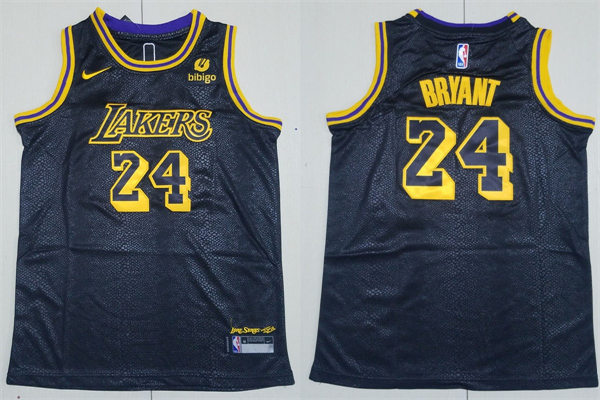 Youth Los Angeles Lakers #24 Kobe Bryant Nike Black Gold Edition Jersey