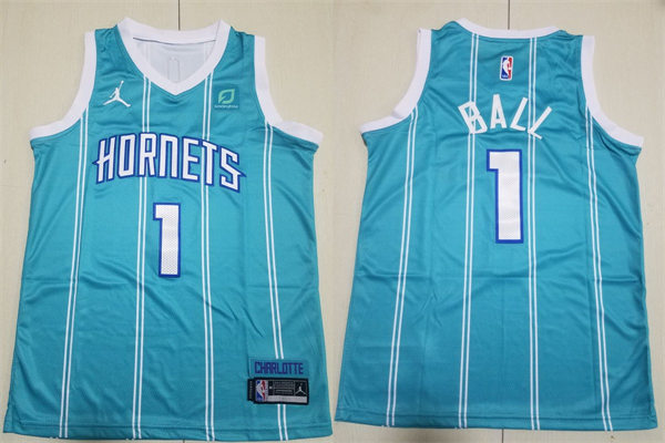 Youth Charlotte Hornets #1 LaMelo Ball Teal Icon Edition Swingman Jersey